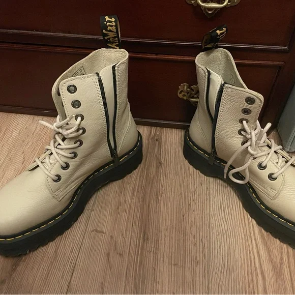 Dr. Martens Cream Combat Boots - Picture 6 of 6
